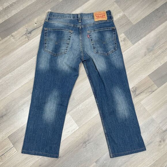 Levi’s 514 Custom Crop Straight Leg Mid Rise Jeans Blue Size 30 - Picture 7 of 13